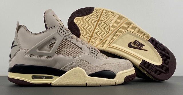 Air Jordan Retro 4 SuperA Fossil Stone - Click Image to Close